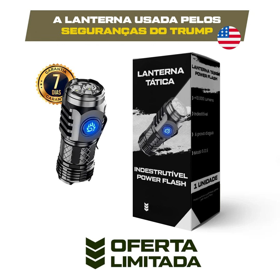 Lanterna Tática Indestrutível Power Flash