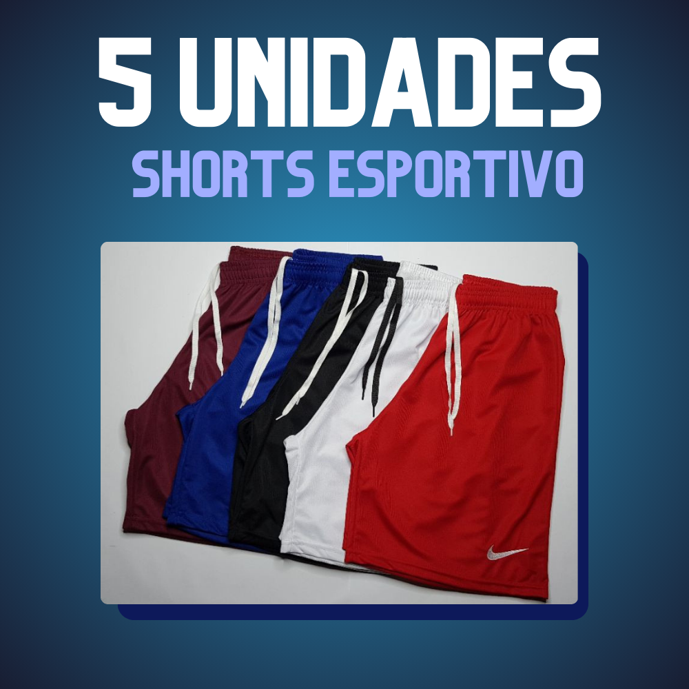 Kit Shorts Esportivo Dry-Fit Masculino (ÚLTIMAS UNIDADES)