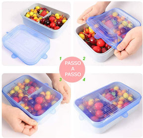 Tampas de Silicone Adaptáveis 12 Peças - Point Smart