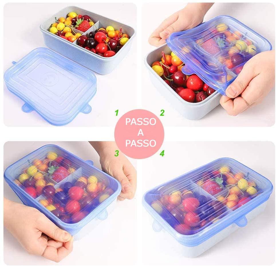 Tampas de Silicone Adaptáveis 12 Peças - Point Smart