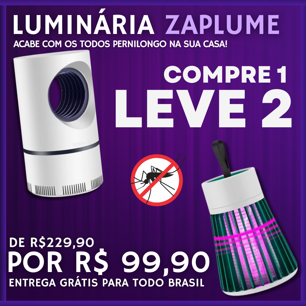 Lâmpada Mata Pernilongo e Mosquito com Luz UV [COMPRE 1 LEVE 2]