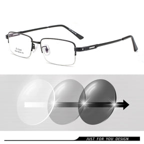 Óculos Fotocromáticos de Titânio para Miopia