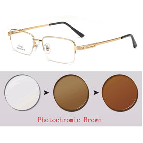 Óculos Fotocromáticos de Titânio para Miopia