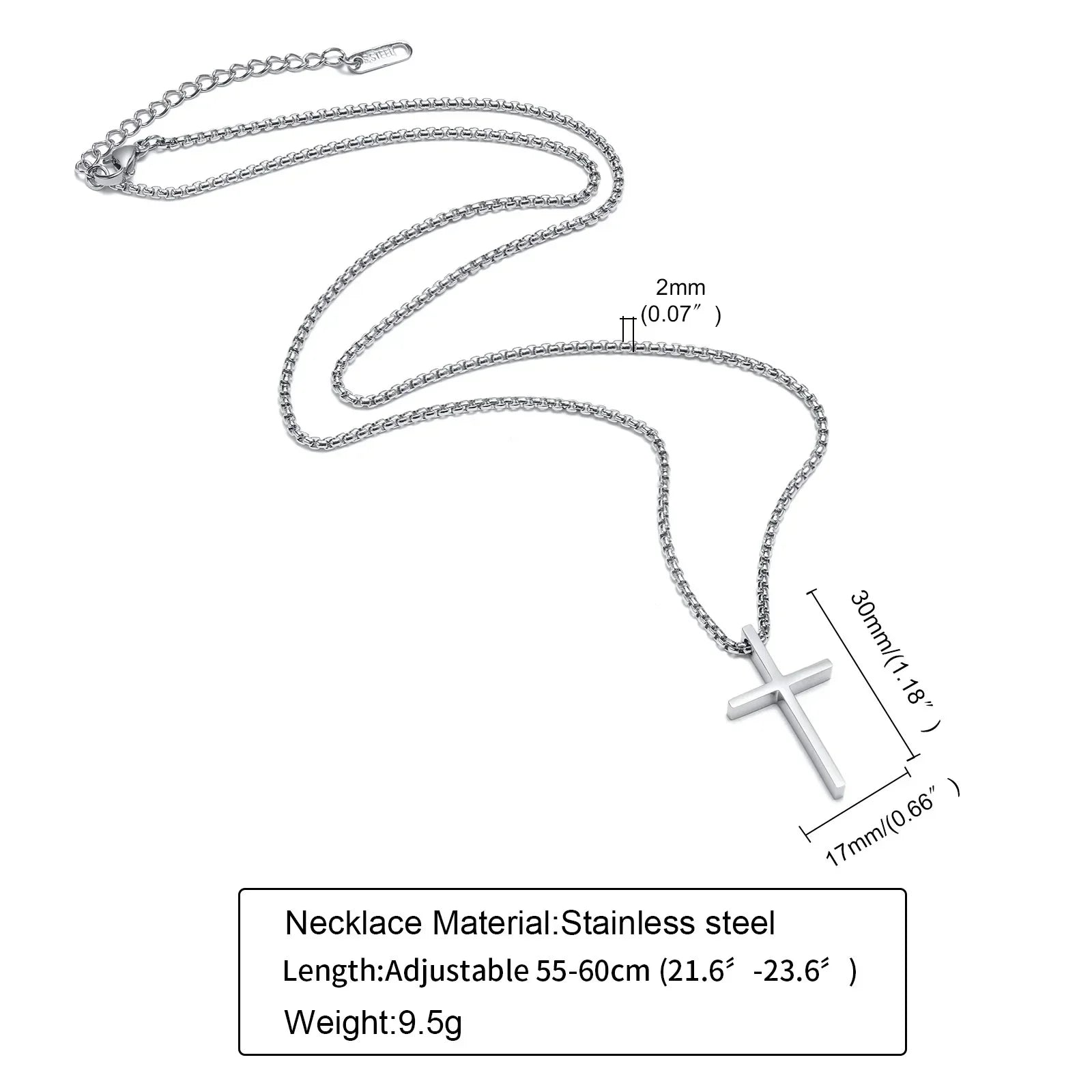 Colar Prata 925 de Cruz Masculino