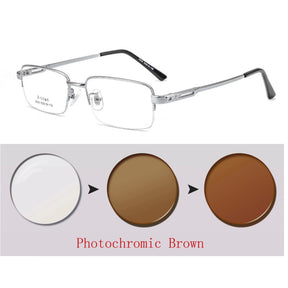 Óculos Fotocromáticos de Titânio para Miopia