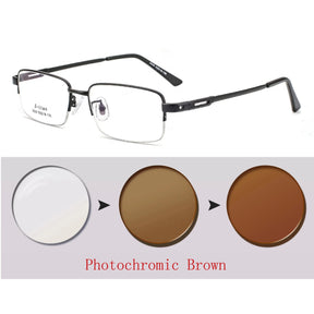 Óculos Fotocromáticos de Titânio para Miopia