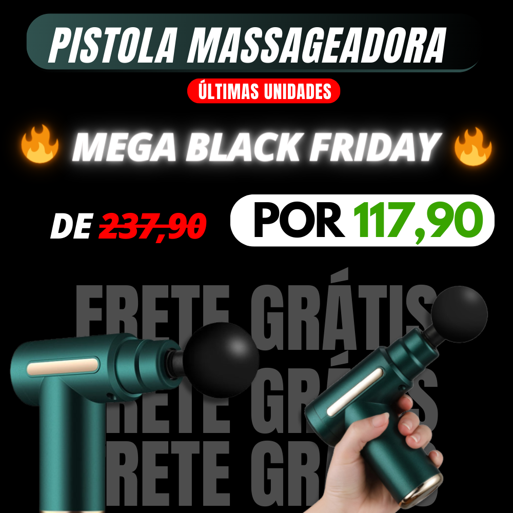 Pistola Massageadora Profissional (ÚLTIMAS UNIDADES)