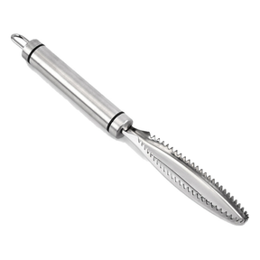 Removedor de Escama de Peixe Aço Inoxidável + Pinça