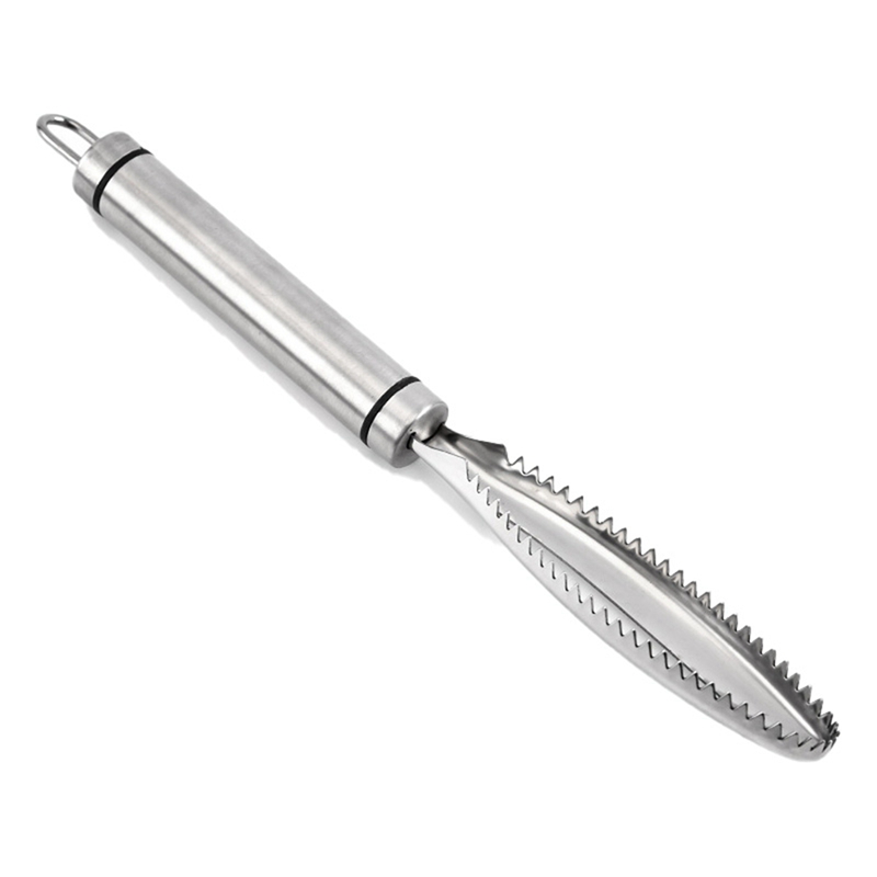 Removedor de Escama de Peixe Aço Inoxidável + Pinça